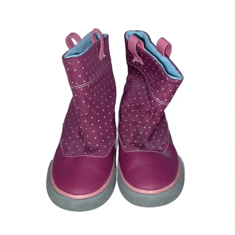 See Kai Run Girls Polka Dot Print Rain Boots Sz 10